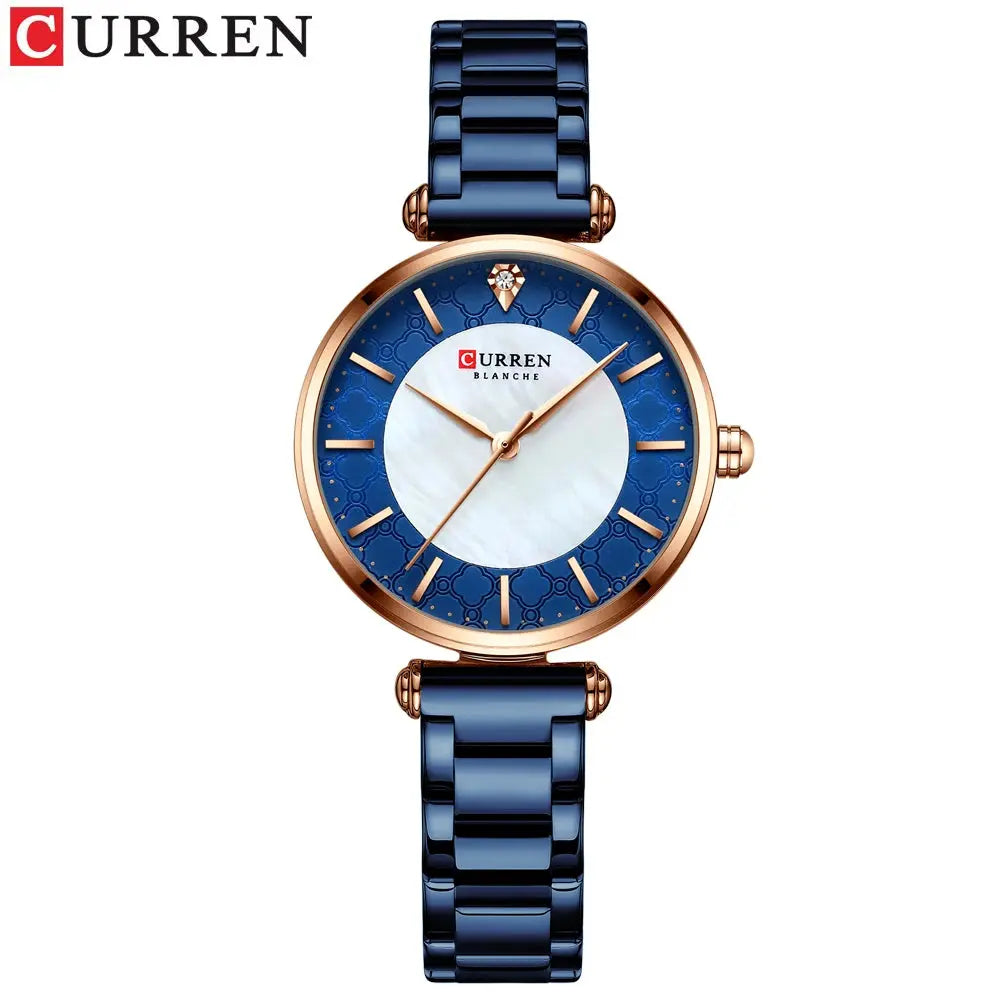 Watches for Women Luxury Brand CURREN Elegant Thin Quartz Wristwatch with Stainless Steel Simple Female Clock Novacart