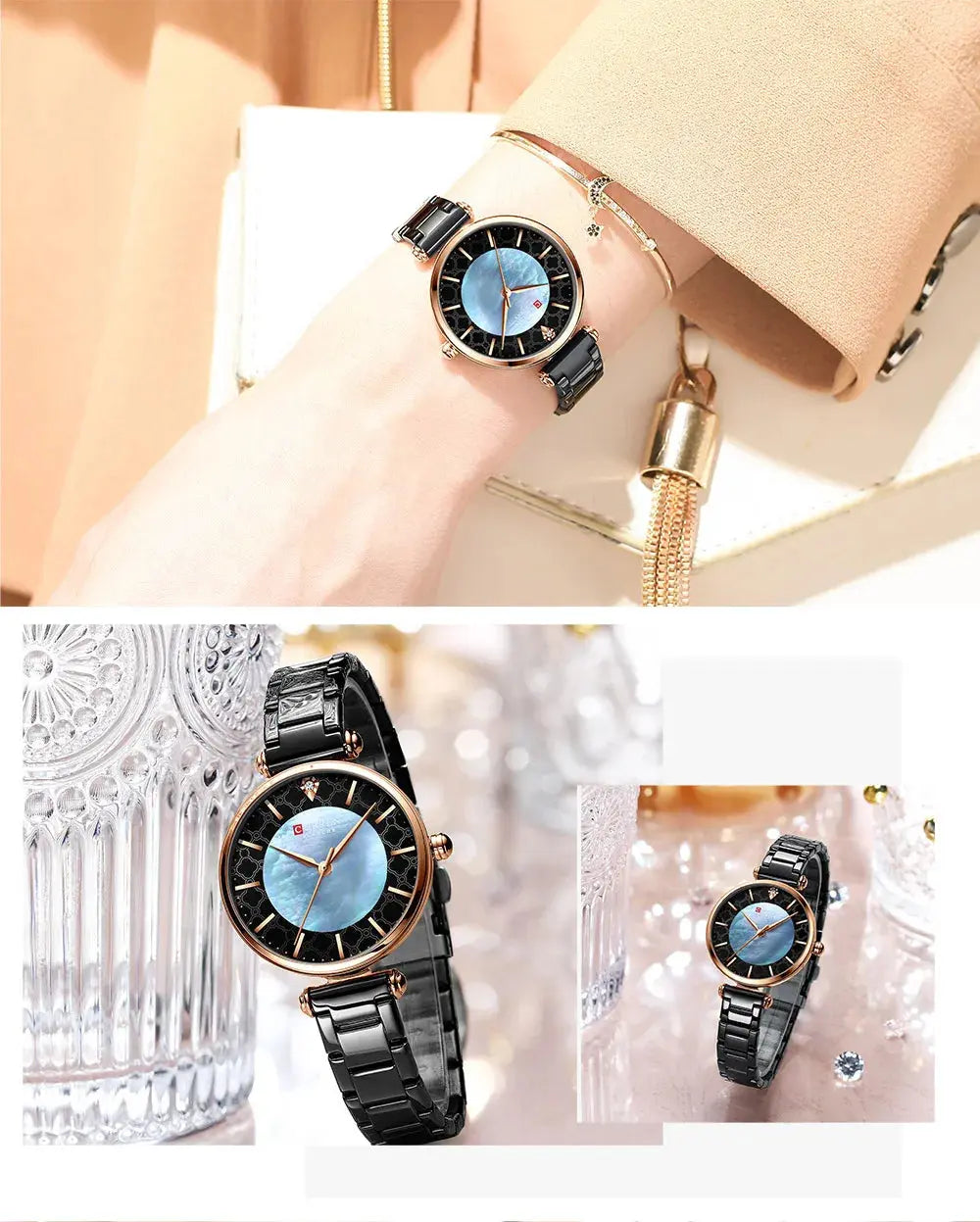 Watches for Women Luxury Brand CURREN Elegant Thin Quartz Wristwatch with Stainless Steel Simple Female Clock Novacart