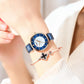 Blue CURREN luxury watch for women durable stainless steel design 