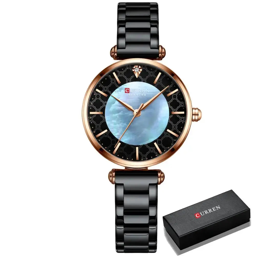 Watches for Women Luxury Brand CURREN Elegant Thin Quartz Wristwatch with Stainless Steel Simple Female Clock Novacart