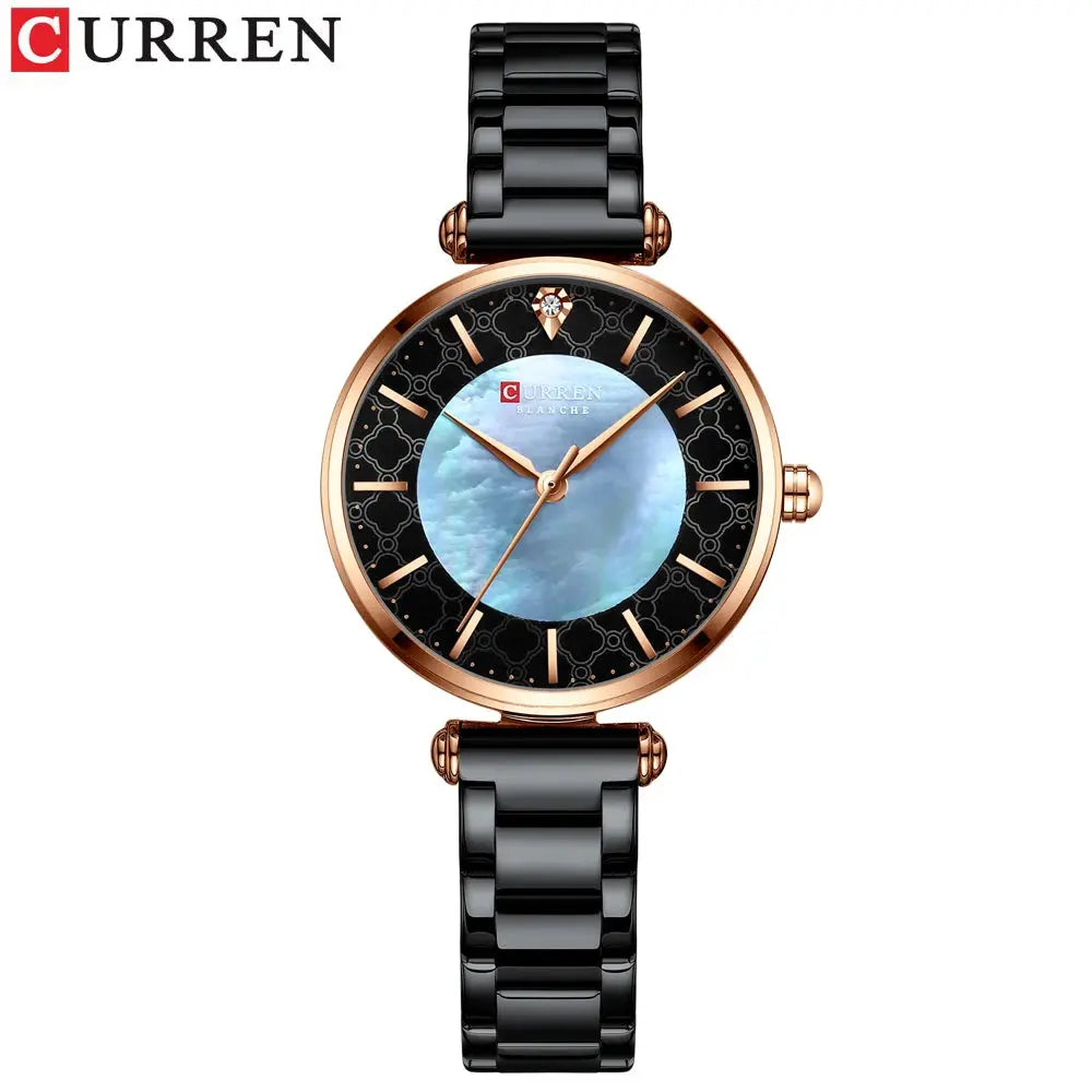 Watches for Women Luxury Brand CURREN Elegant Thin Quartz Wristwatch with Stainless Steel Simple Female Clock Novacart