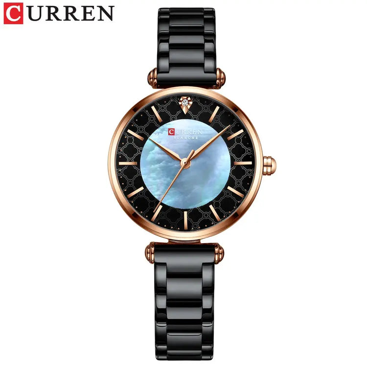Watches for Women Luxury Brand CURREN Elegant Thin Quartz Wristwatch with Stainless Steel Simple Female Clock Novacart