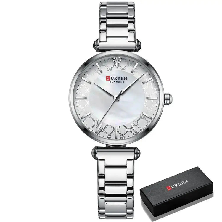 Watches for Women Luxury Brand CURREN Elegant Thin Quartz Wristwatch with Stainless Steel Simple Female Clock Novacart