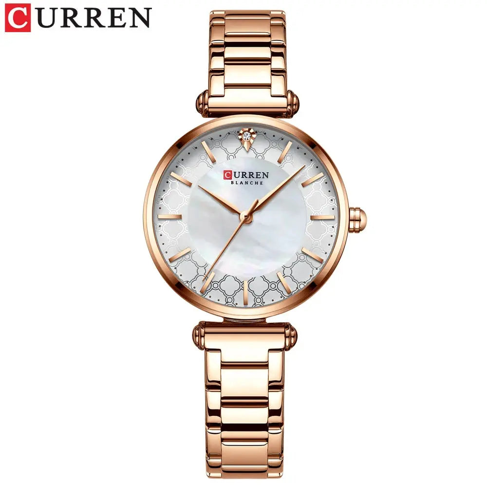 Watches for Women Luxury Brand CURREN Elegant Thin Quartz Wristwatch with Stainless Steel Simple Female Clock Novacart