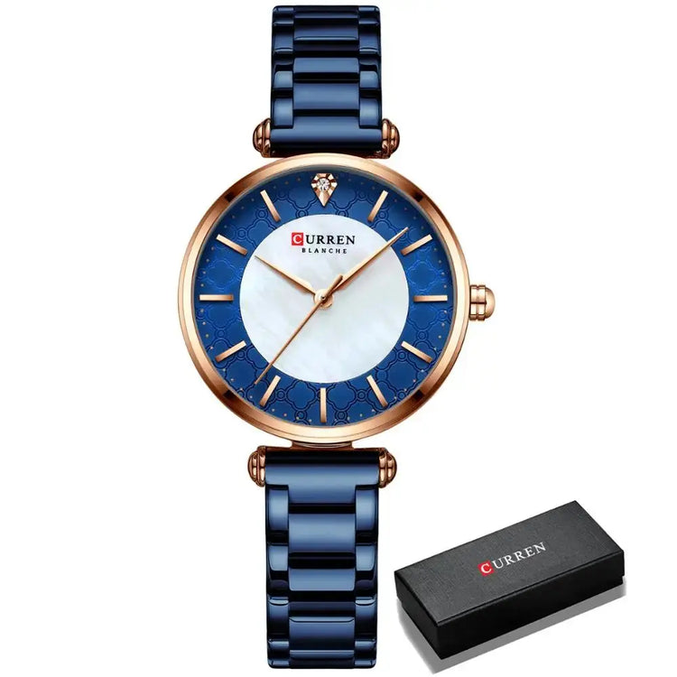 Watches for Women Luxury Brand CURREN Elegant Thin Quartz Wristwatch with Stainless Steel Simple Female Clock Novacart