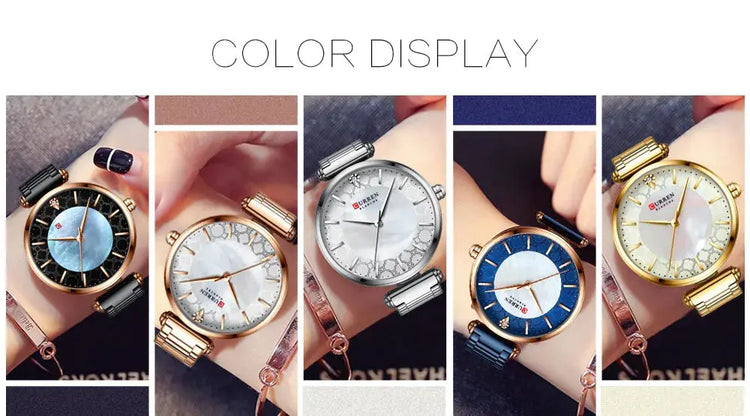 Watches for Women Luxury Brand CURREN Elegant Thin Quartz Wristwatch with Stainless Steel Simple Female Clock Novacart