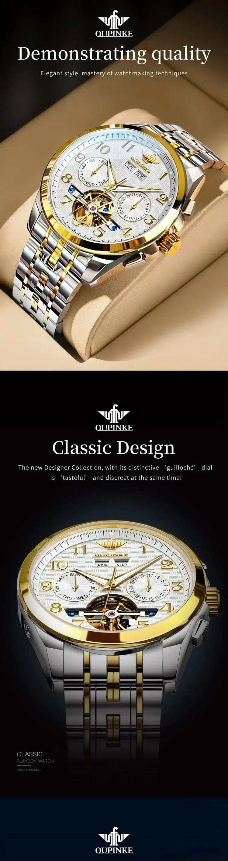  Mens Watch Luxury Sapphire Automatic Mechanical Watches