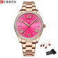 CURREN Luxury Watch Women Ring Necklace