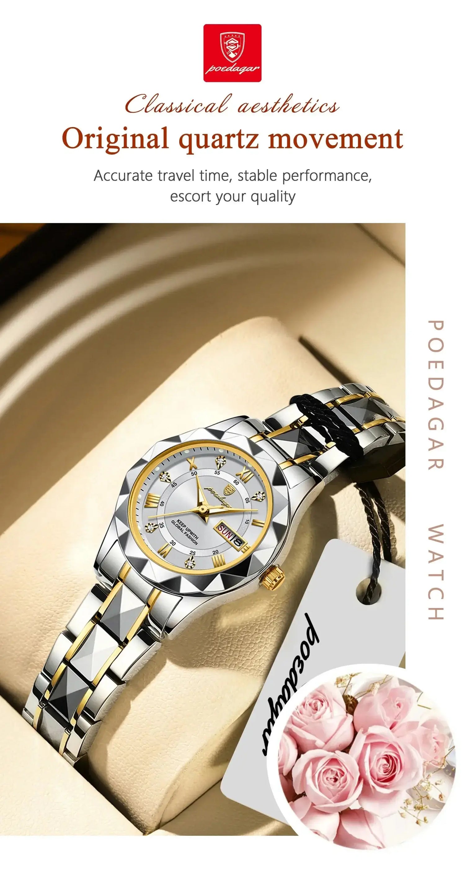POEDAGAR Elegant Luxury Women Watch