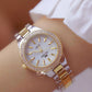 Women Wrist Watches For Ladies Dress Gold Watch Crystal Diamond Women Watches Stainless Steel Silver Clock Montre Femme
