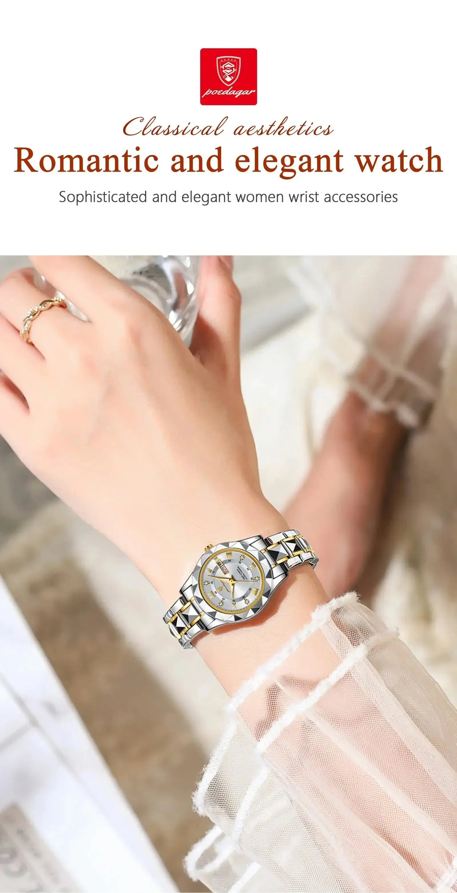 POEDAGAR Elegant Luxury Women Watch