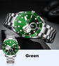 TEVISE Watch Automatic Mechanical Movement Fashion Stainless Steel Strap Skeleton Watch Luminous 24 Hour Wristwatch Waterproof