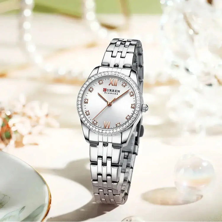 CURREN Luxury Watch Women Ring Necklace