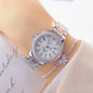 Women Wrist Watches For Ladies Dress Gold Watch Crystal Diamond Women Watches Stainless Steel Silver Clock Montre Femme