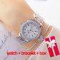 Women Wrist Watches For Ladies Dress Gold Watch Crystal Diamond Women Watches Stainless Steel Silver Clock Montre Femme