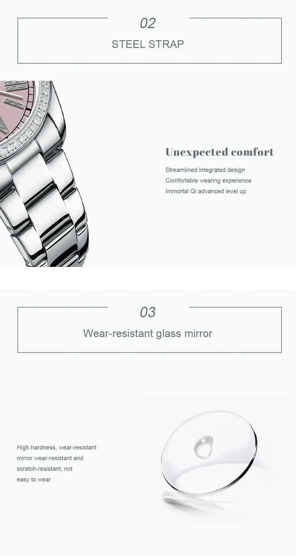 CURREN Luxury Watch Women Ring Necklace