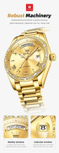 Luxury Diamond Bezel Automatic Mechanical Wrist Watch