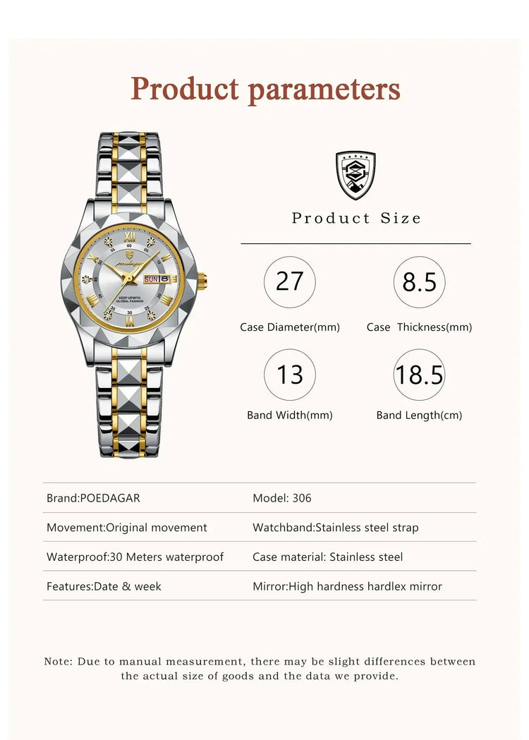 POEDAGAR Elegant Luxury Women Watch