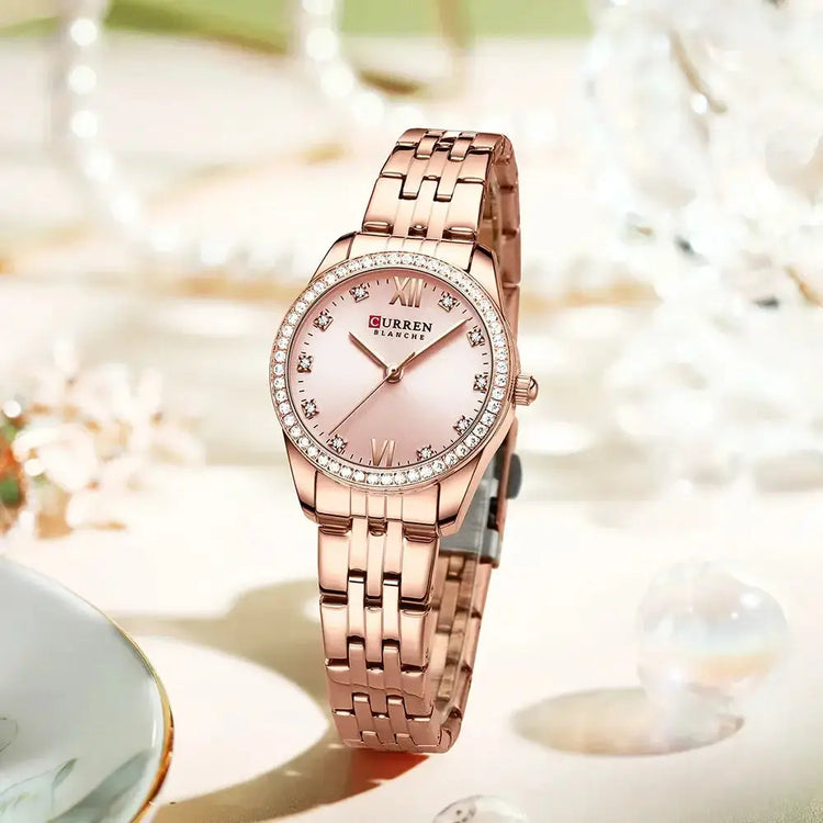 CURREN Luxury Watch Women Ring Necklace