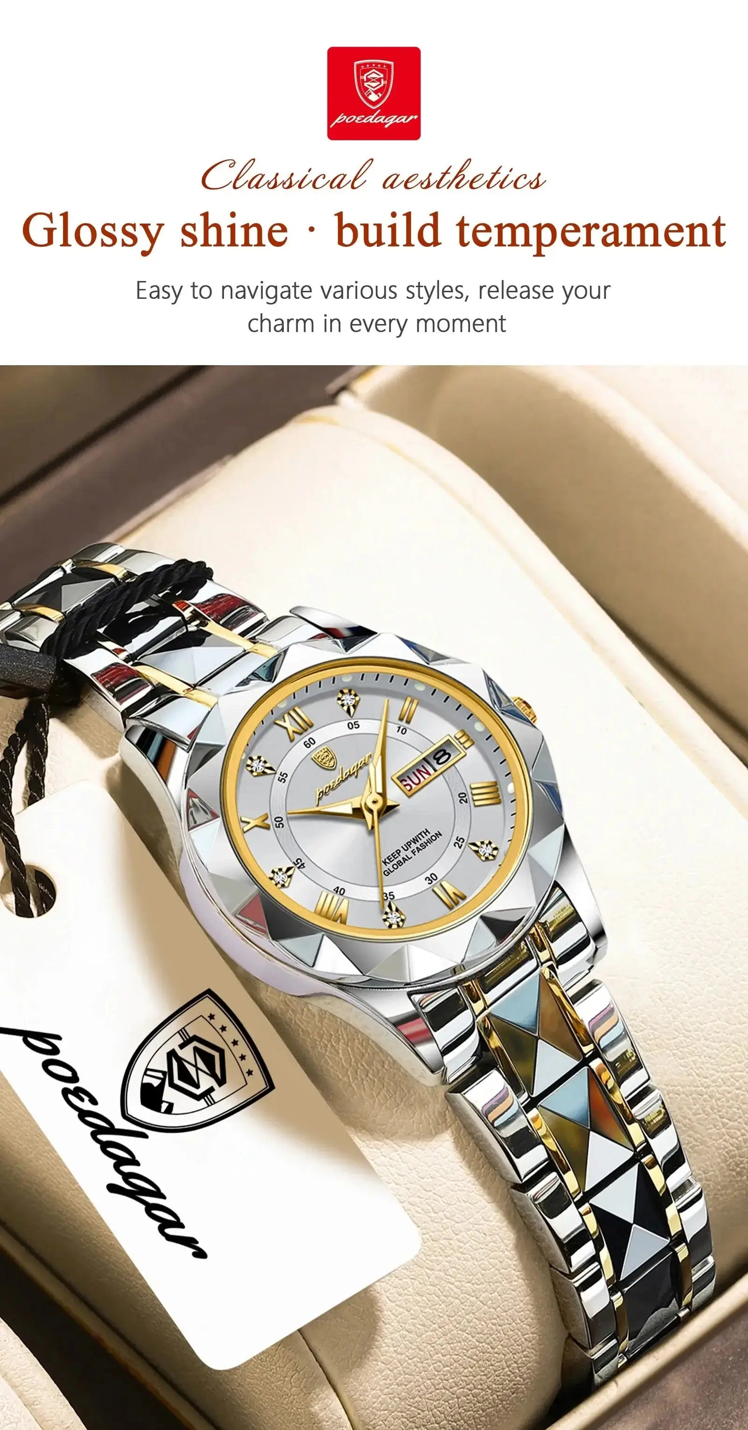 POEDAGAR Elegant Luxury Women Watch