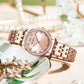 CURREN Luxury Watch Women Ring Necklace