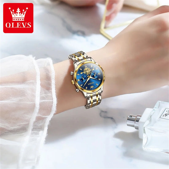 OLEVS 2897 Watches for Women Original Ladies Watch Waterproof Chronograph Sports Business Elegant Women&