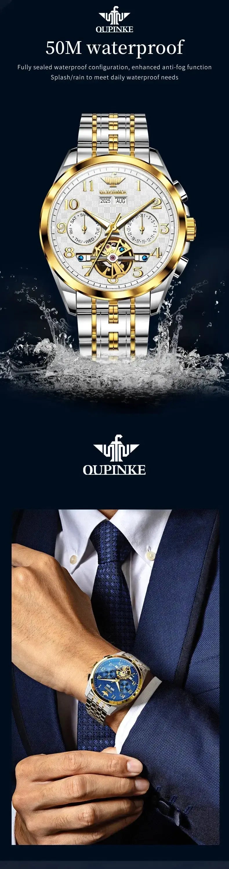 Mens Watch Luxury Sapphire Automatic Mechanical Watches
