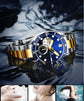 TEVISE Watch Automatic Mechanical Movement Fashion Stainless Steel Strap Skeleton Watch Luminous 24 Hour Wristwatch Waterproof