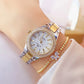 Women Wrist Watches For Ladies Dress Gold Watch Crystal Diamond Women Watches Stainless Steel Silver Clock Montre Femme