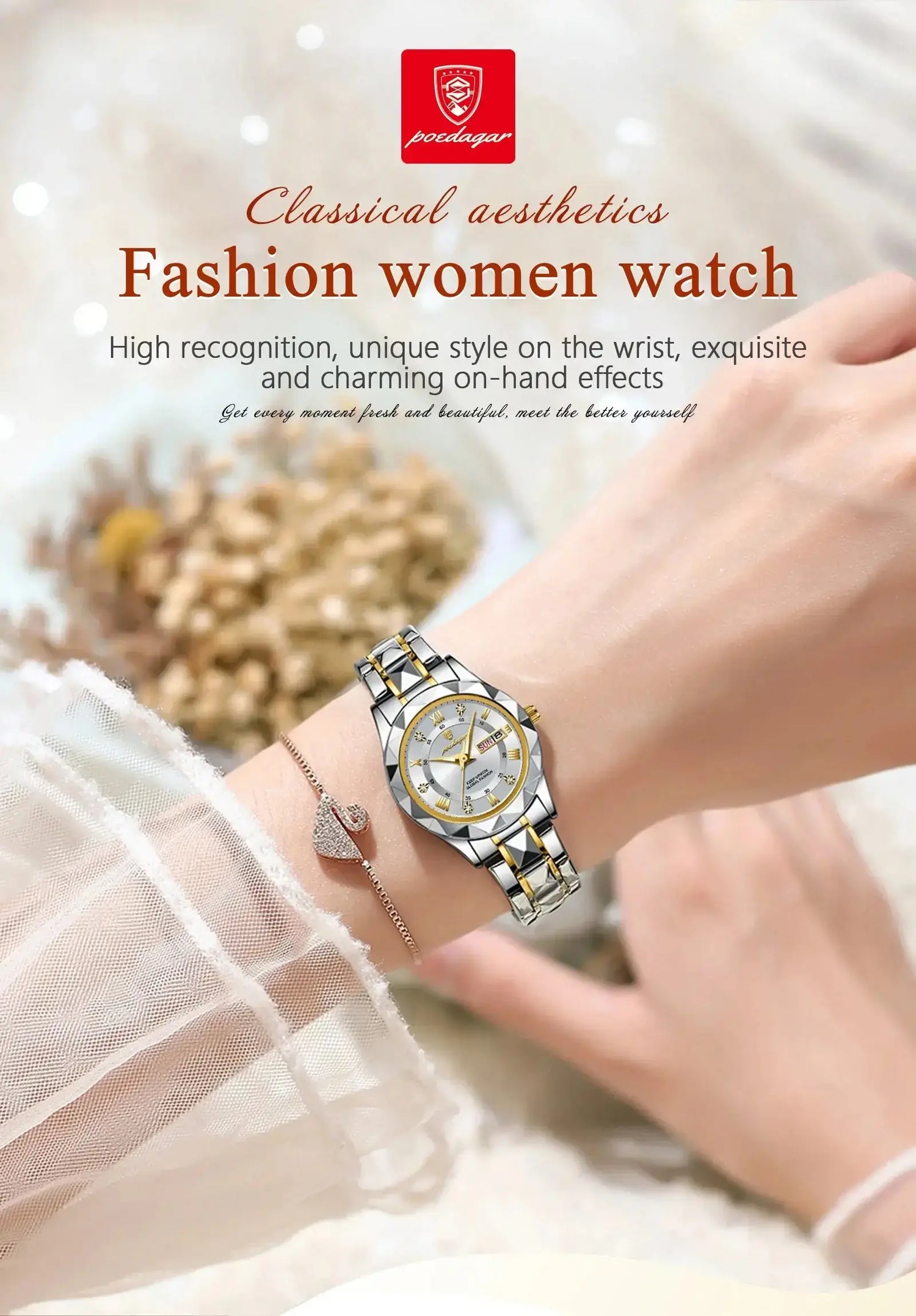 POEDAGAR Elegant Luxury Women Watch