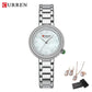 CURREN Luxury Watch Women Ring Necklace