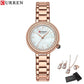 CURREN Luxury Watch Women Ring Necklace