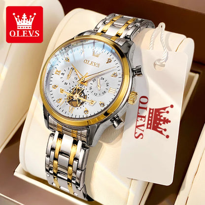 OLEVS 2897 Watches for Women Original Ladies Watch Waterproof Chronograph Sports Business Elegant Women&