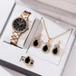 CURREN Luxury Watch Women Ring Necklace
