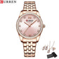CURREN Luxury Watch Women Ring Necklace
