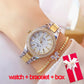 Women Wrist Watches For Ladies Dress Gold Watch Crystal Diamond Women Watches Stainless Steel Silver Clock Montre Femme